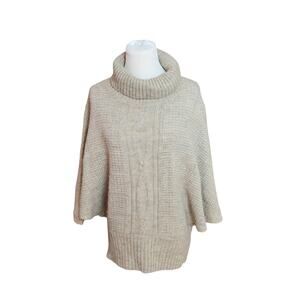 Kenar Poncho Cowl Neck Poncho Sweater